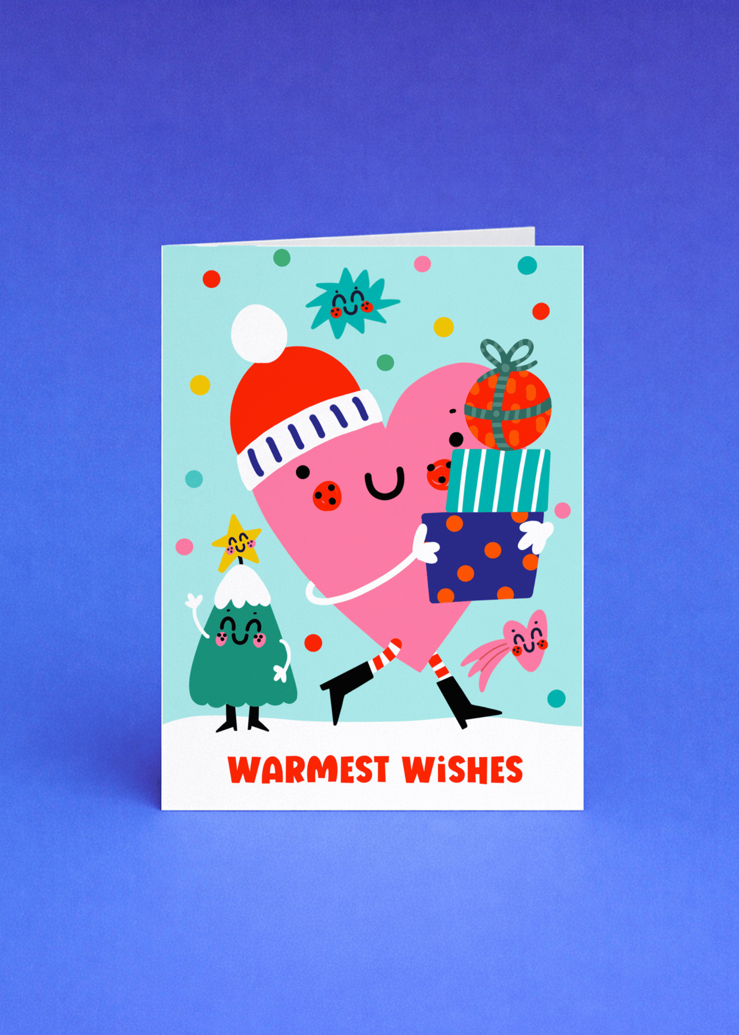 Warmest Wishes Heart and Gift Illustration mockup 5