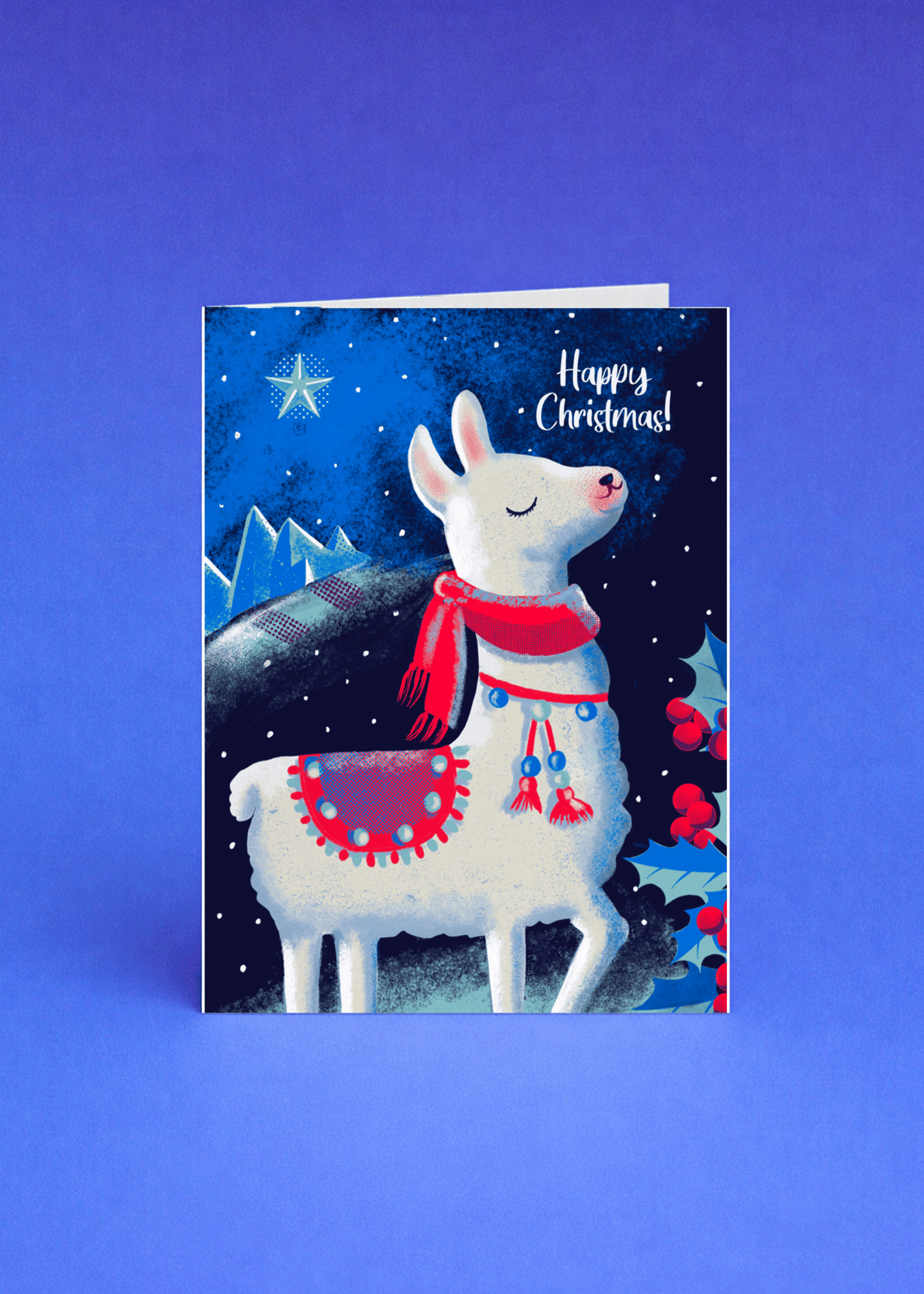 Reindeer in Winter Scene mockup 5