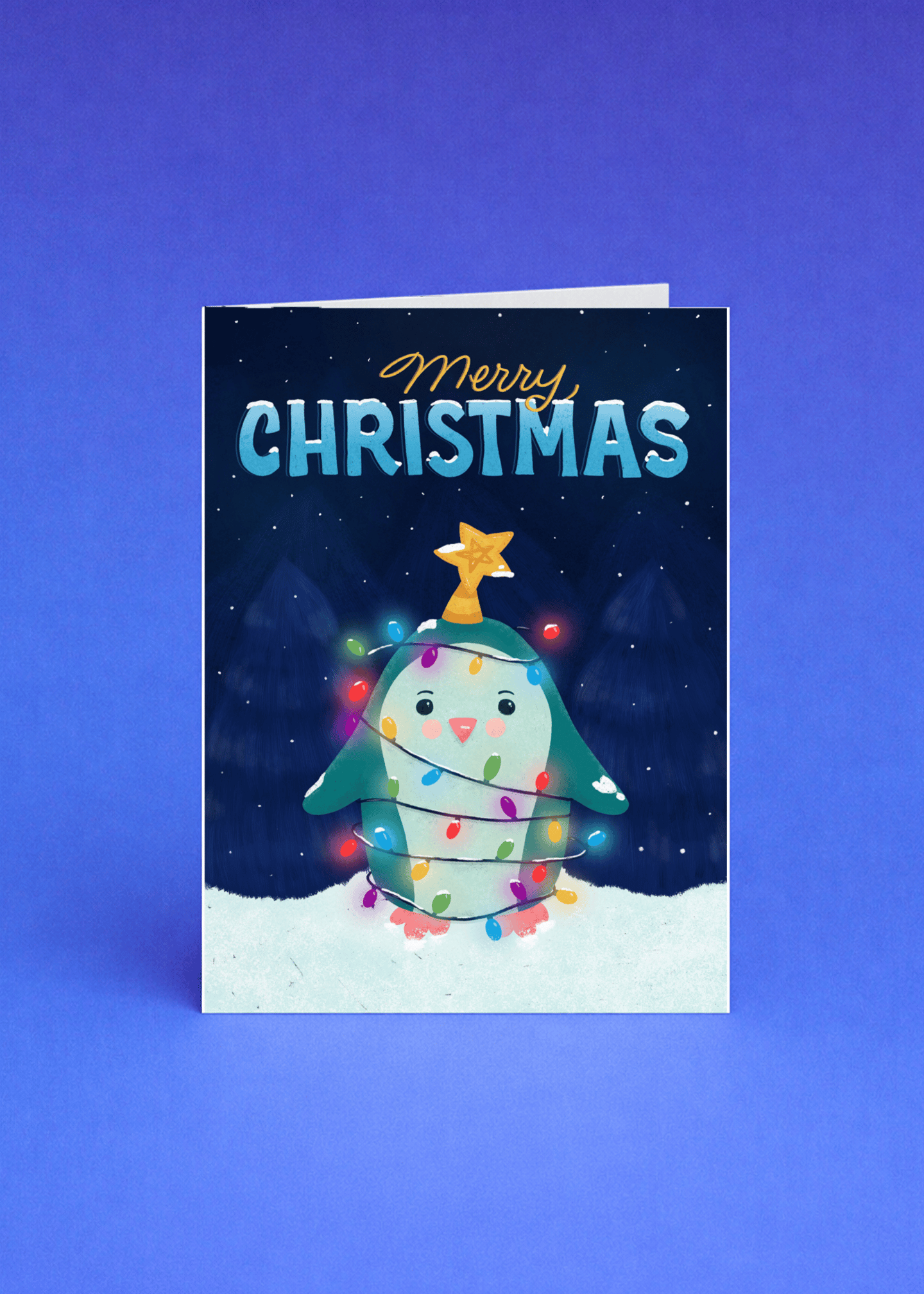 Merry Christmas Penguin Lights mockup 5