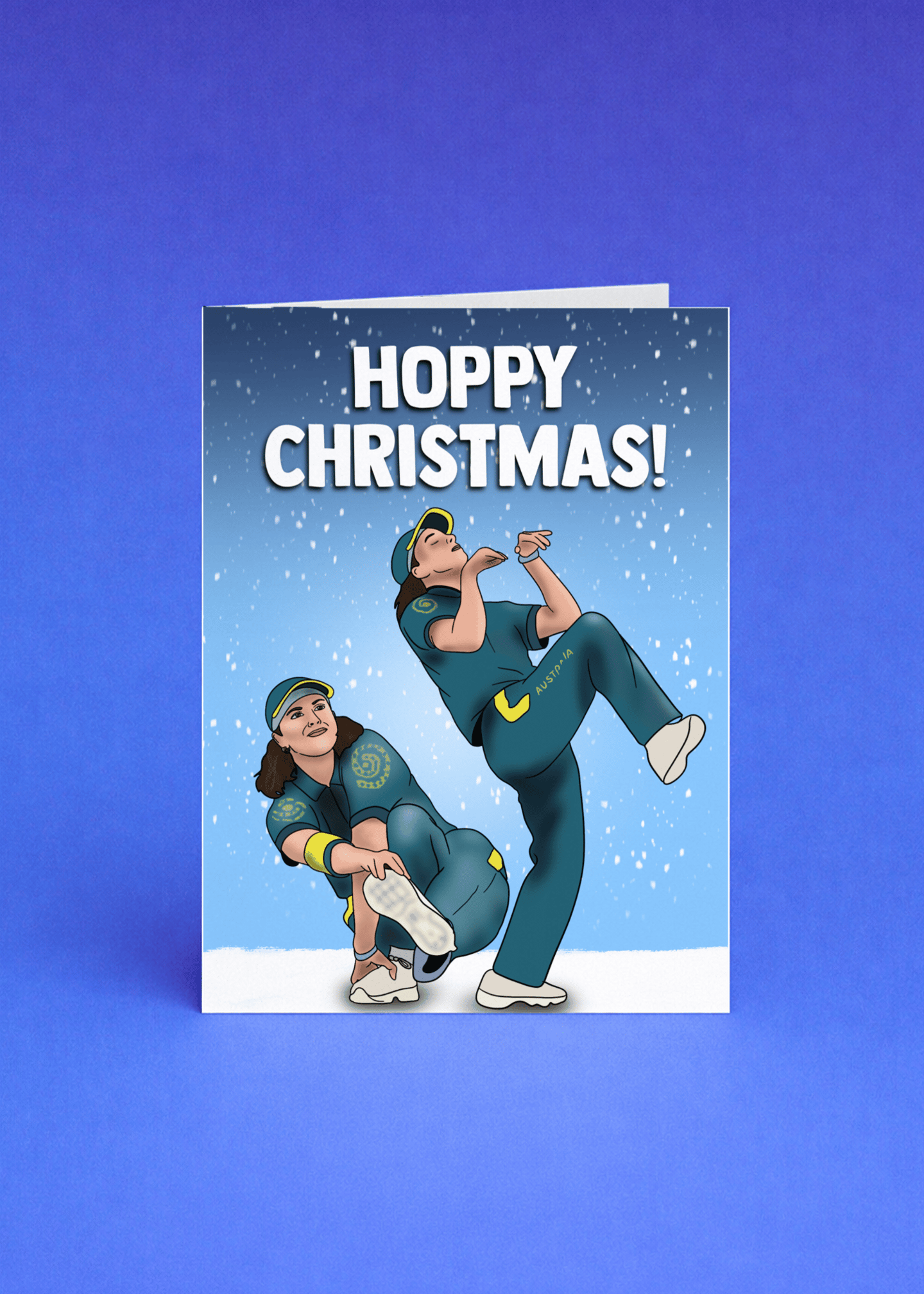 Hoppy Christmas Cricket Card mockup 5