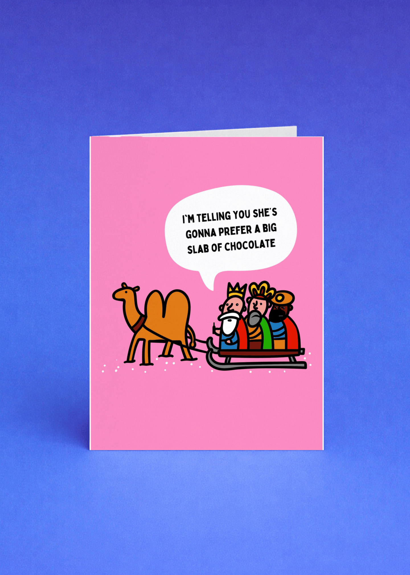 Three Kings Chocolate Card mockup 4