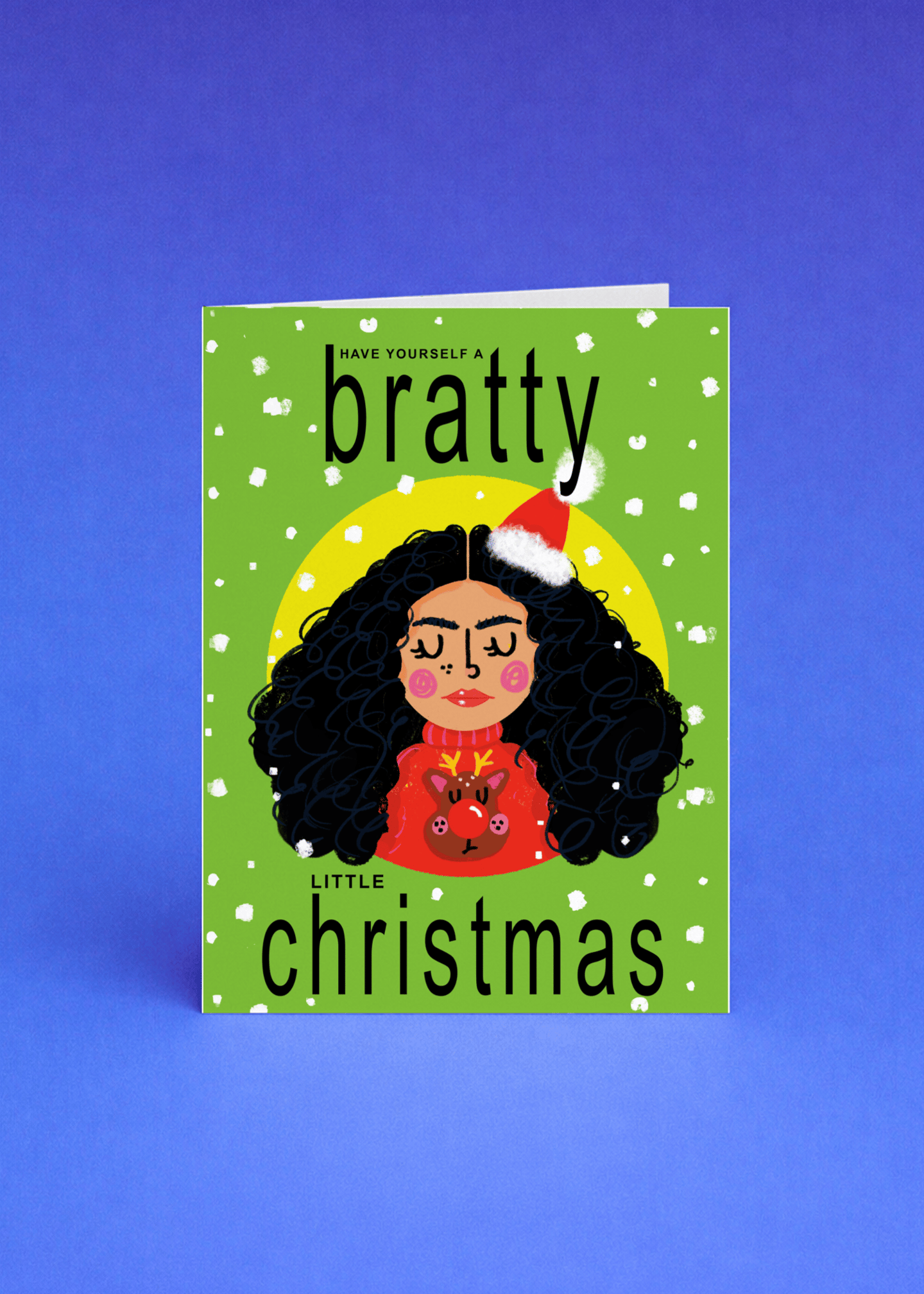 Bratty Christmas Card mockup 5