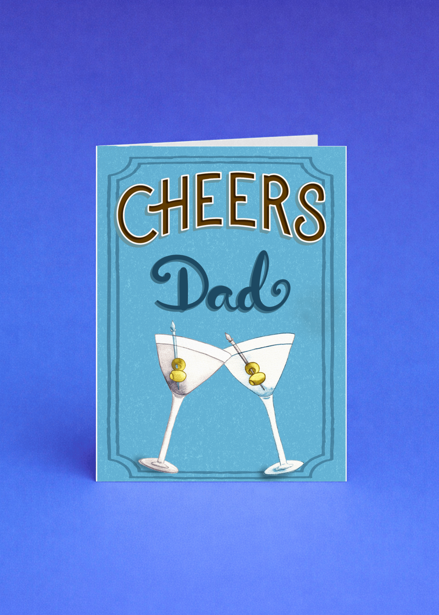 Cheers Dad Martini Card mockup 5