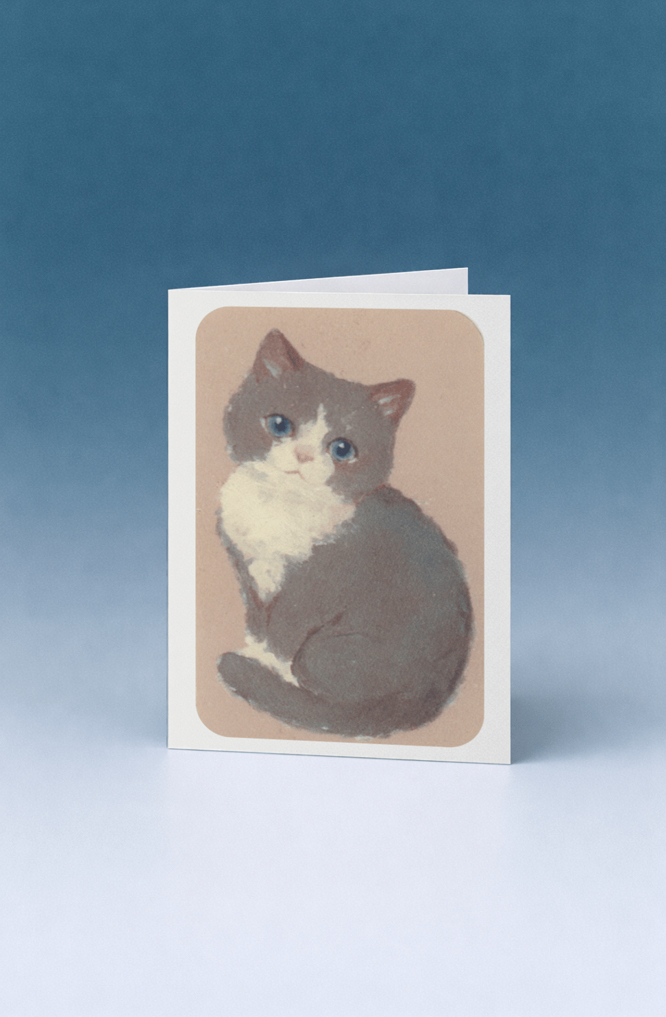 cute grey cat mockup 5