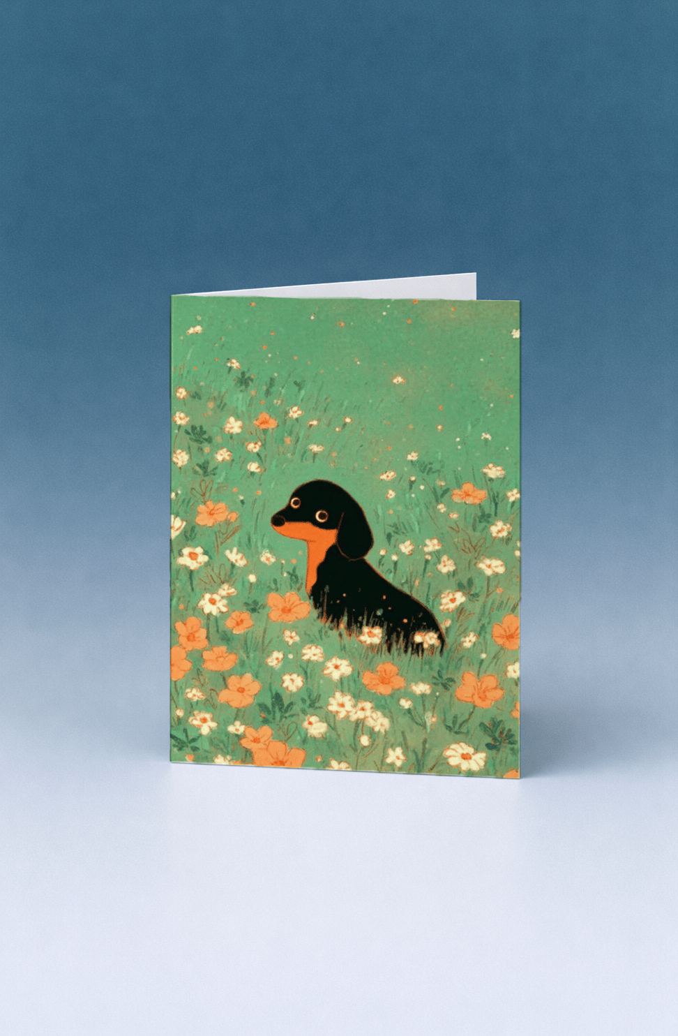 wiener dog in a field mockup 5