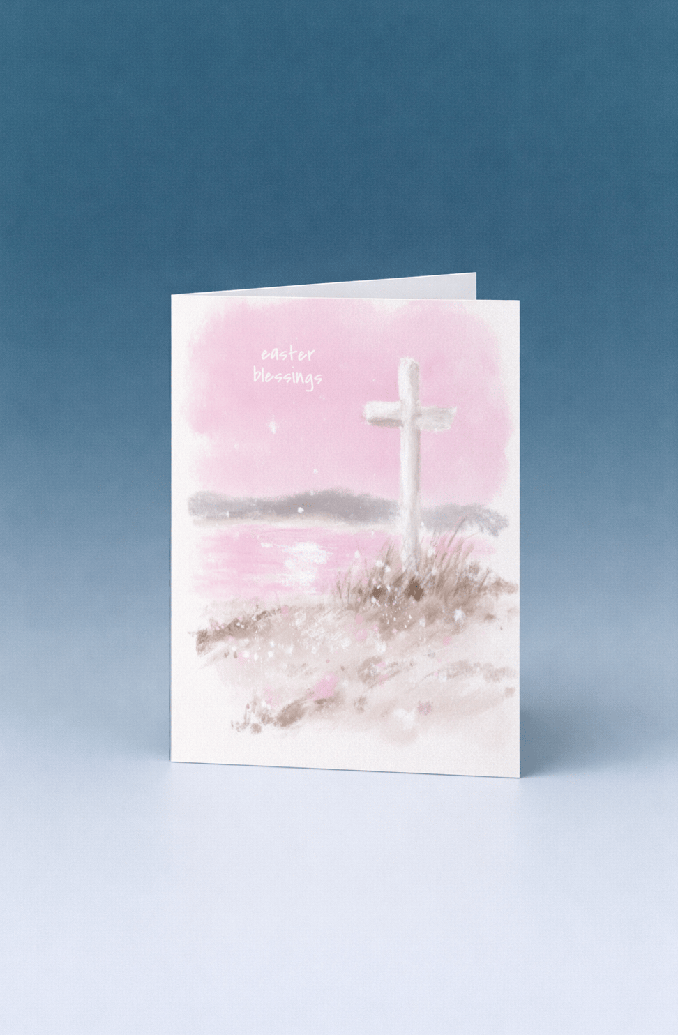 Easter Blessings Pastel Card mockup 5