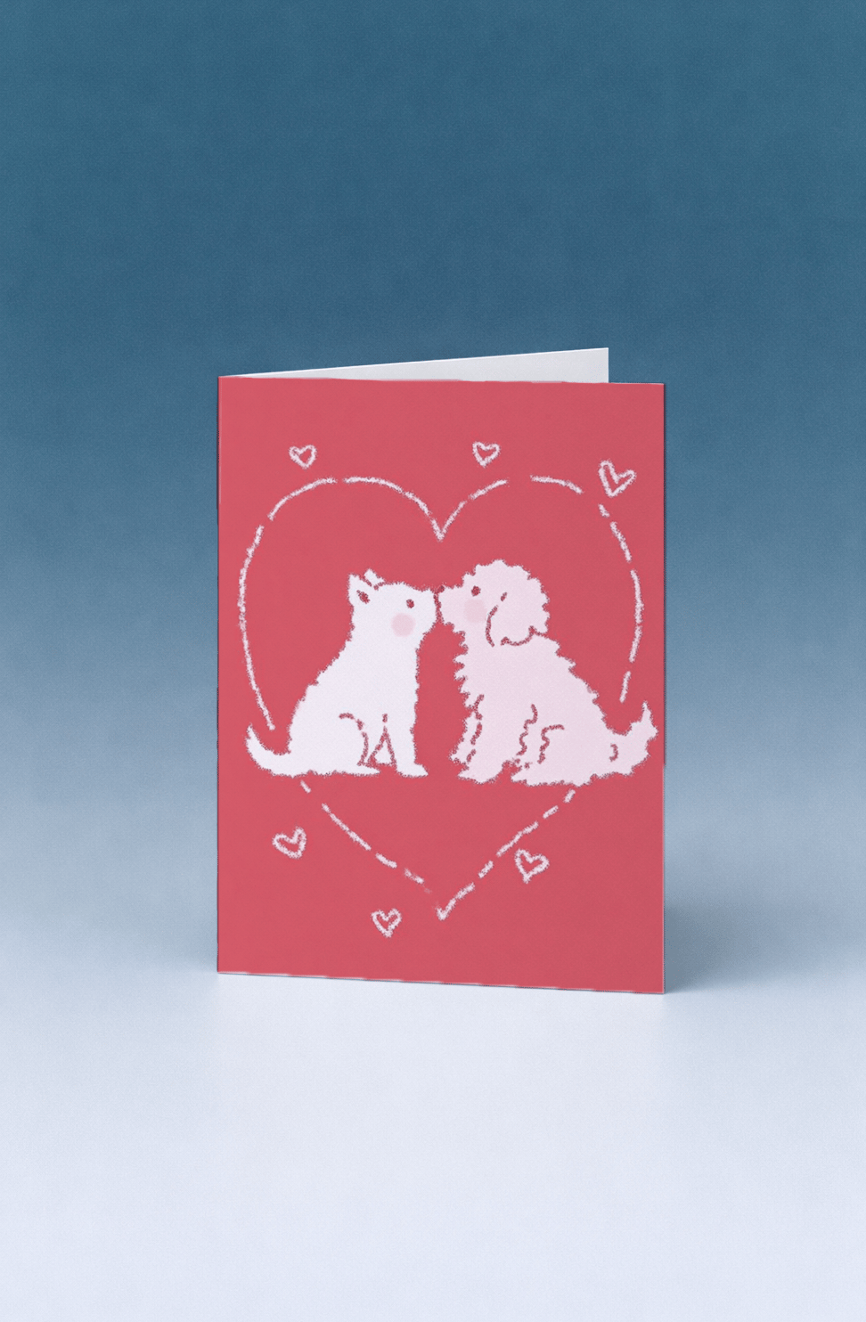 Adorable Puppy Love Greeting Card mockup 5