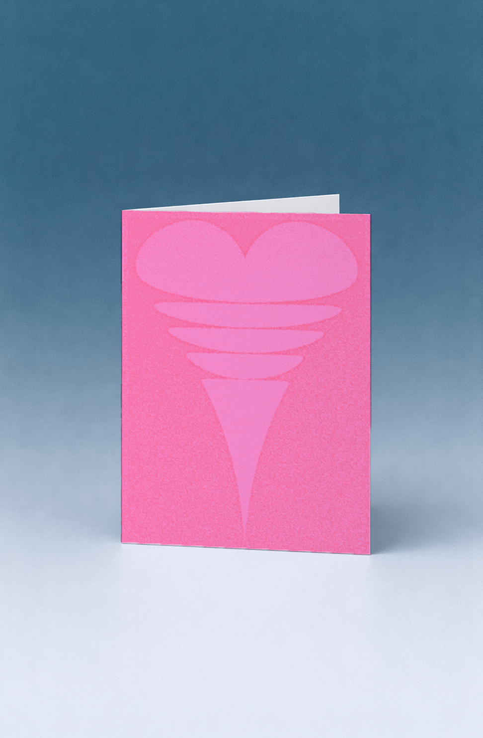 Spiral Heart Pink Card mockup 5