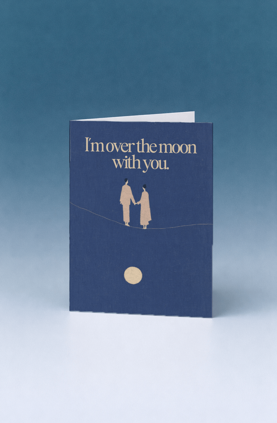 Over the Moon With You Card mockup 5