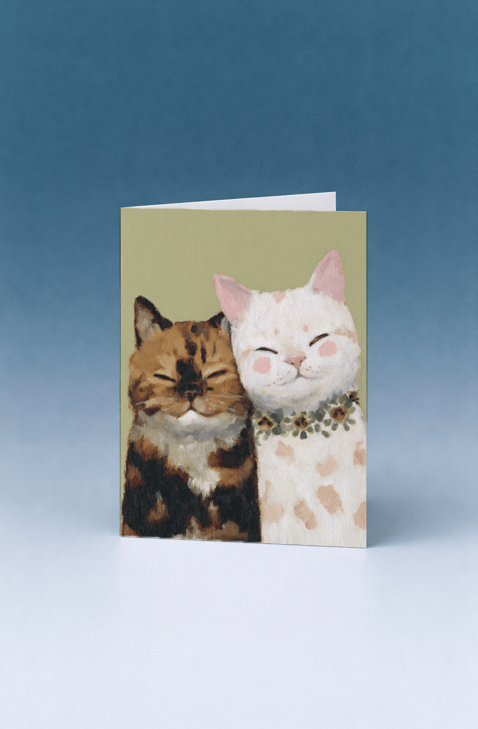Purrfect Together Cat Greeting Card mockup 5