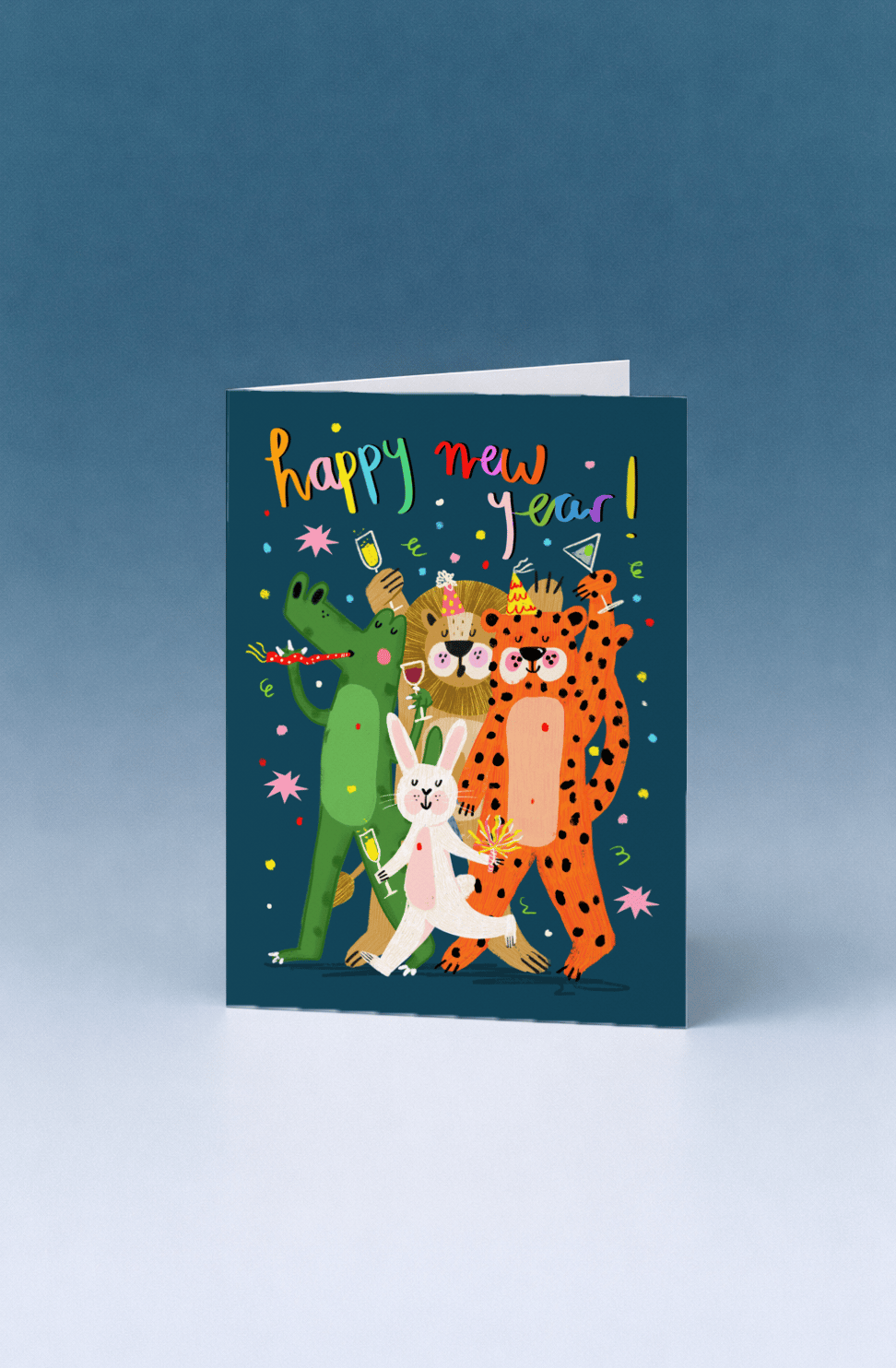 Festive New Year Cheer Card mockup 5