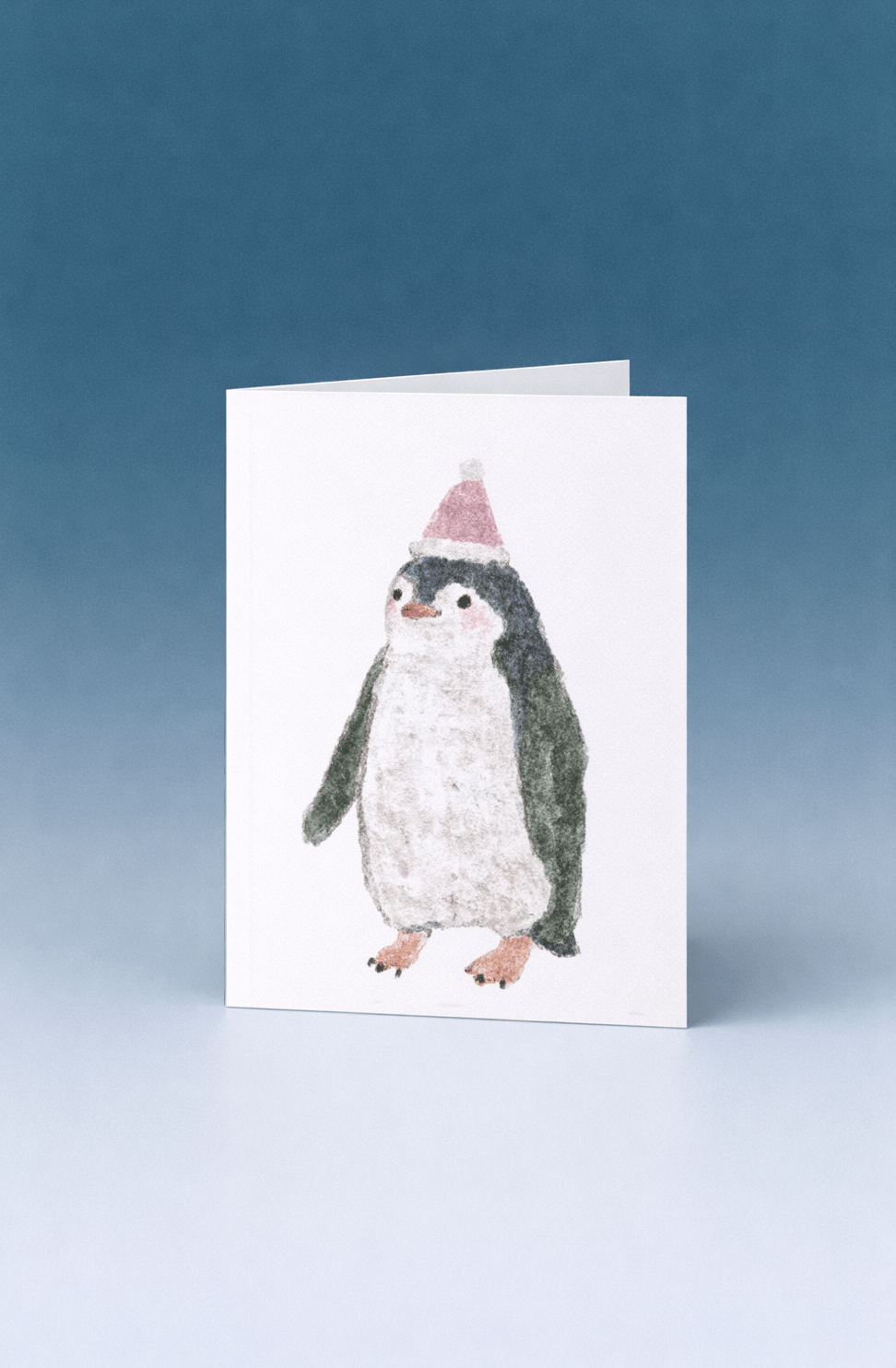 Festive Penguin Cheer Card mockup 5