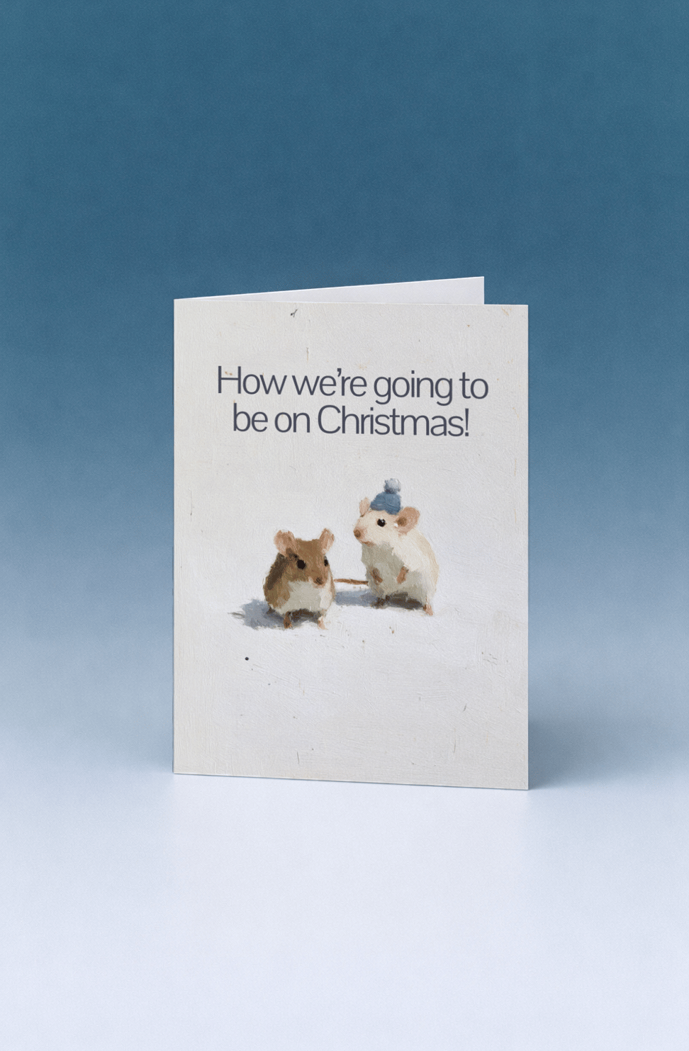 Playful Mice Christmas Card mockup 5