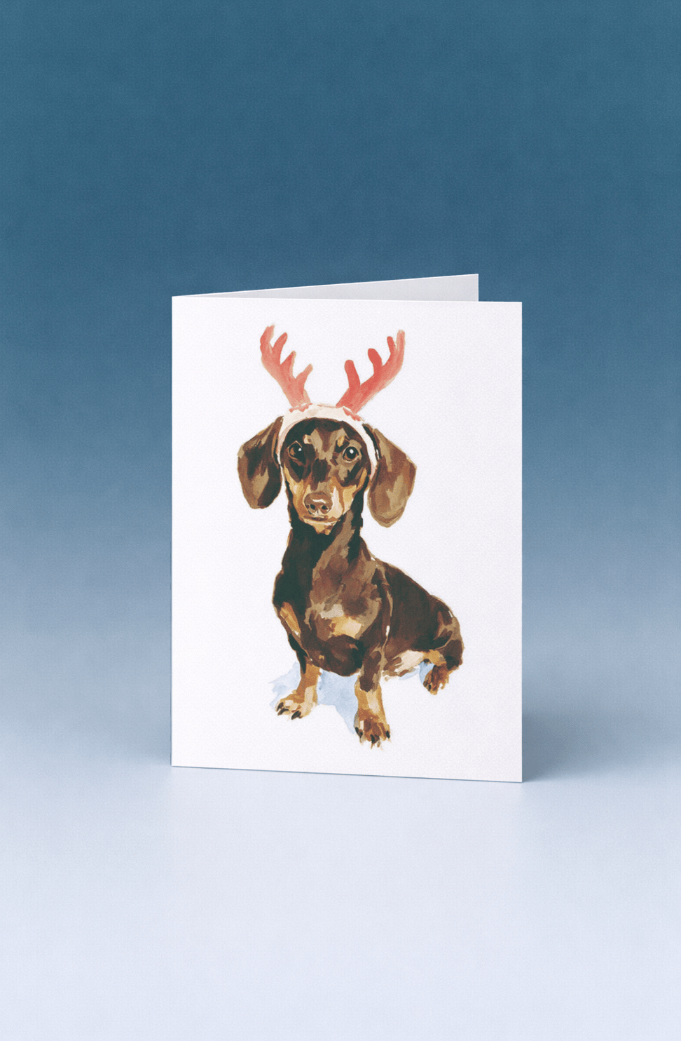 Festive Dachshund Delight Card mockup 5