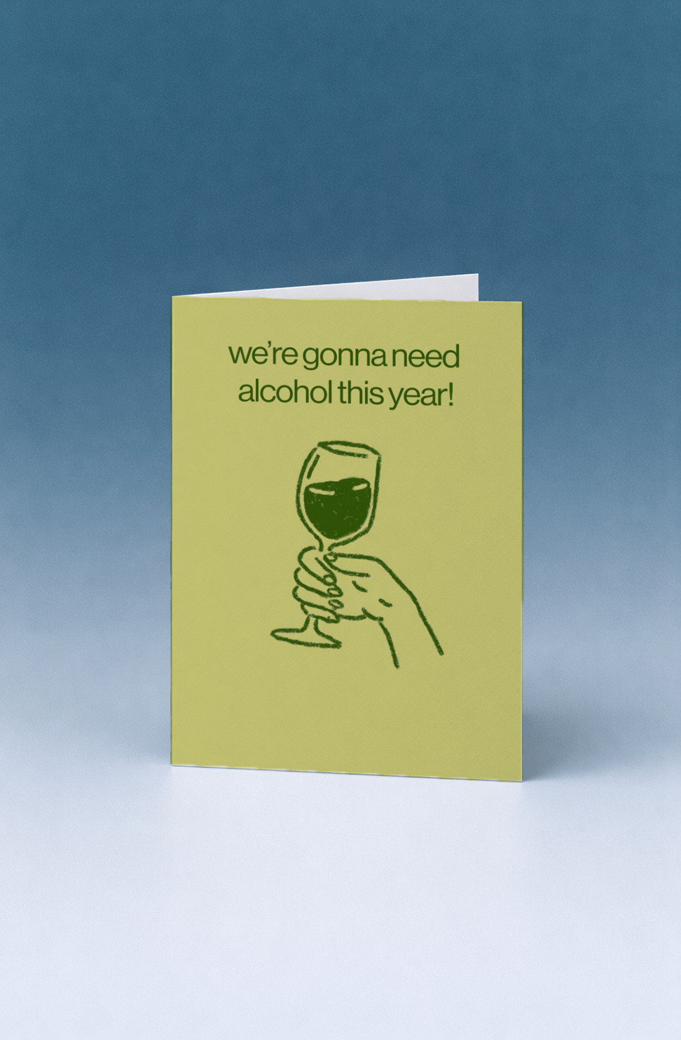 Cheers to Surviving the Year Card mockup 5