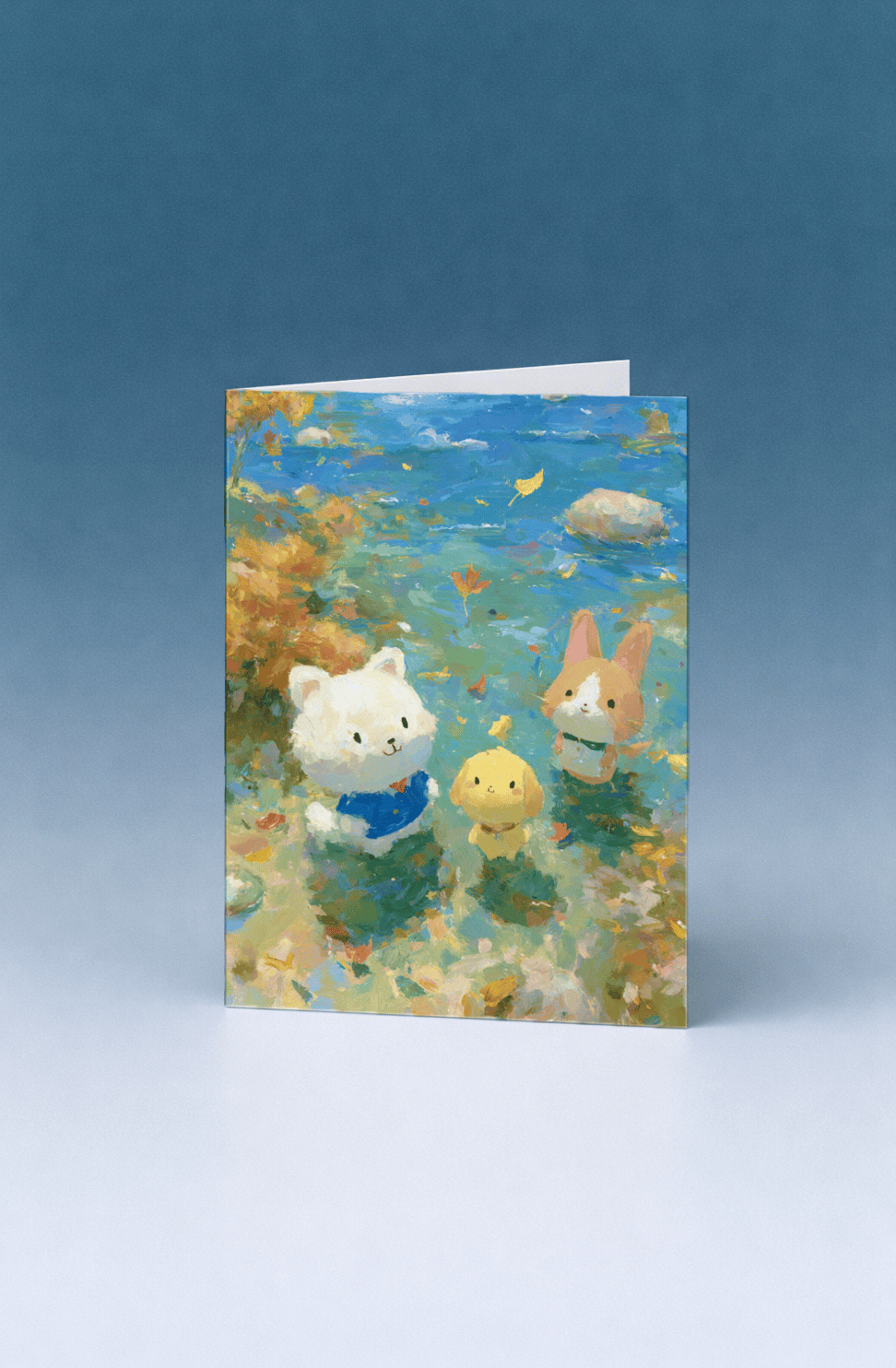 Adorable Animal Friends Greeting Card mockup 5