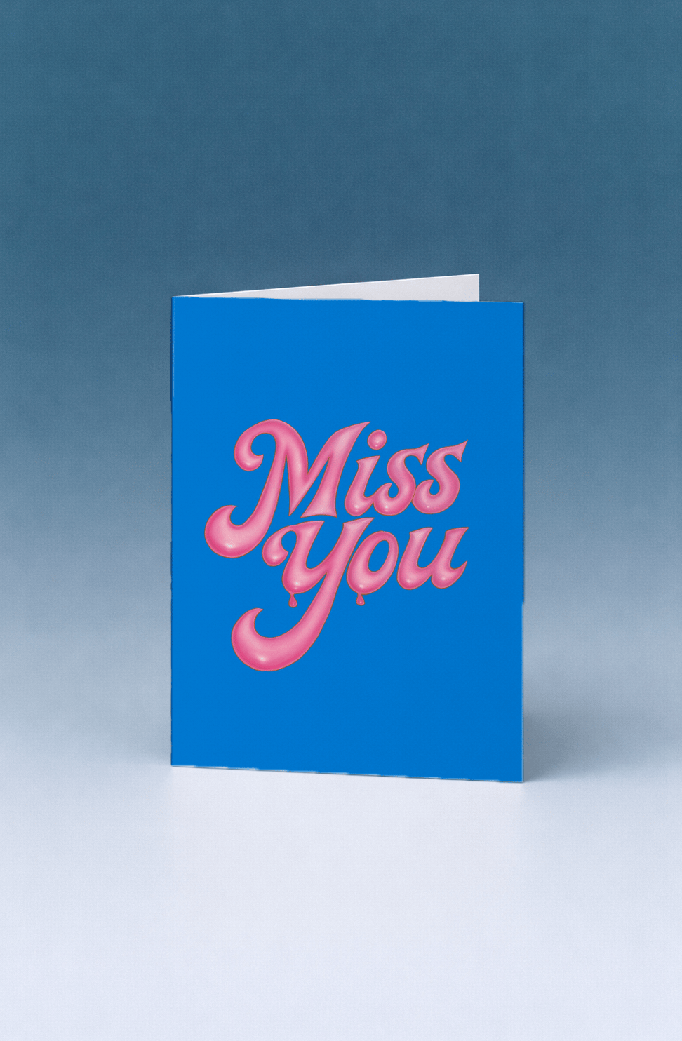 Bright & Cheerful 'Miss You' Card mockup 5