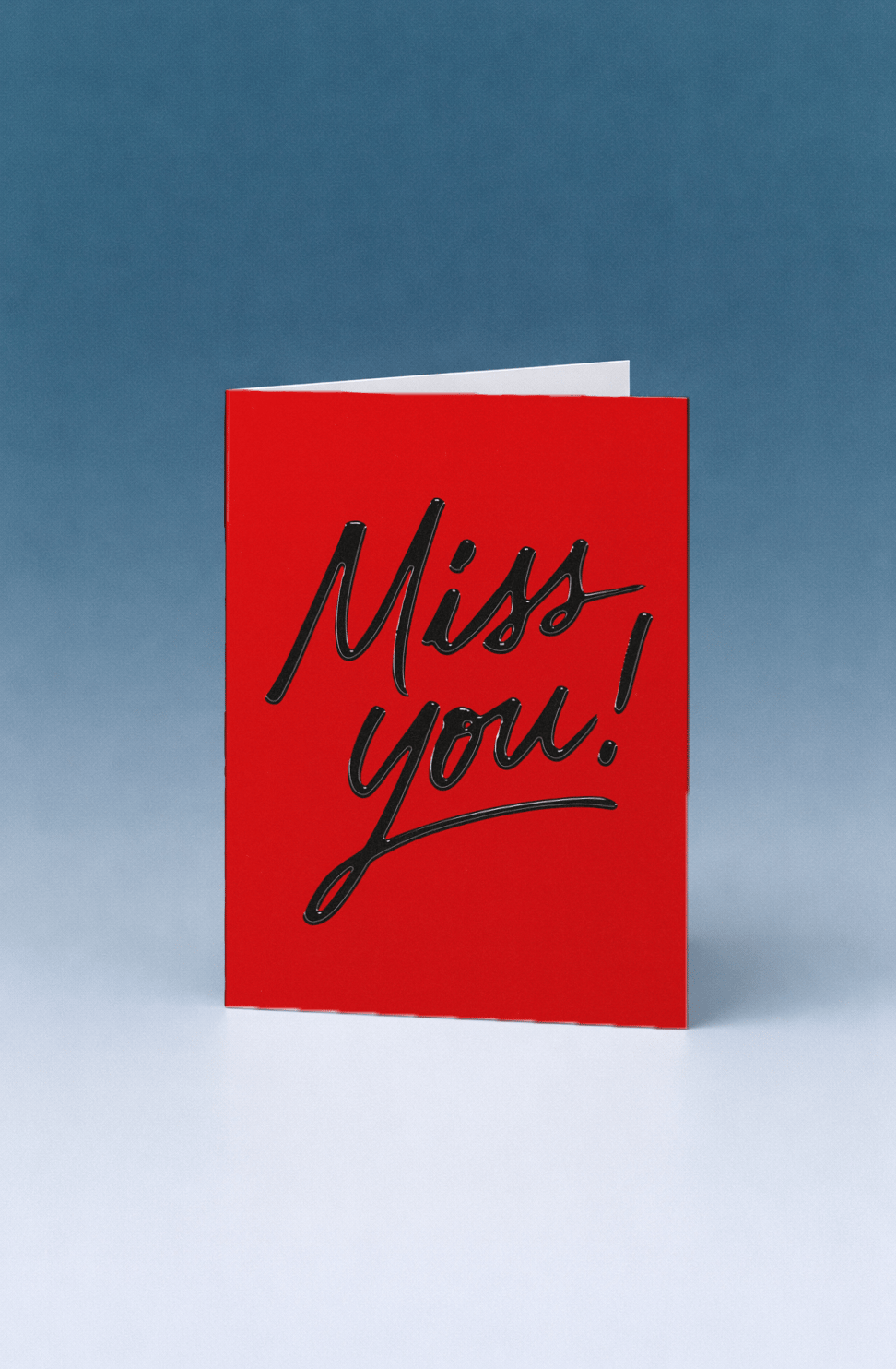 Bold 'Miss You' Card mockup 5
