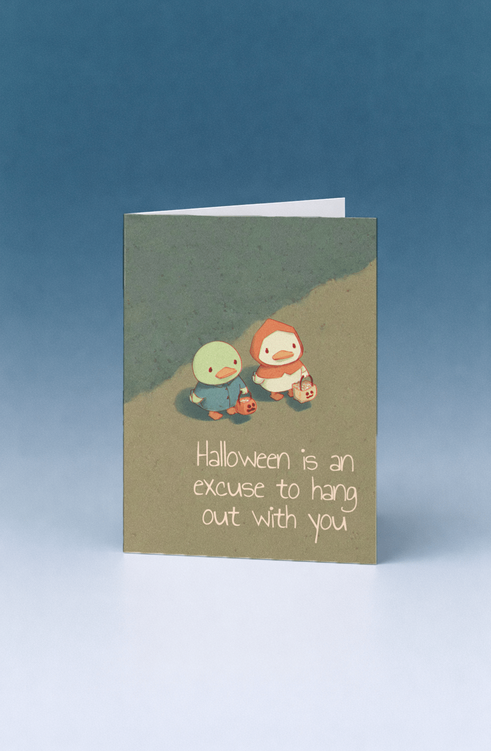 Cute Halloween Hangout Card mockup 5