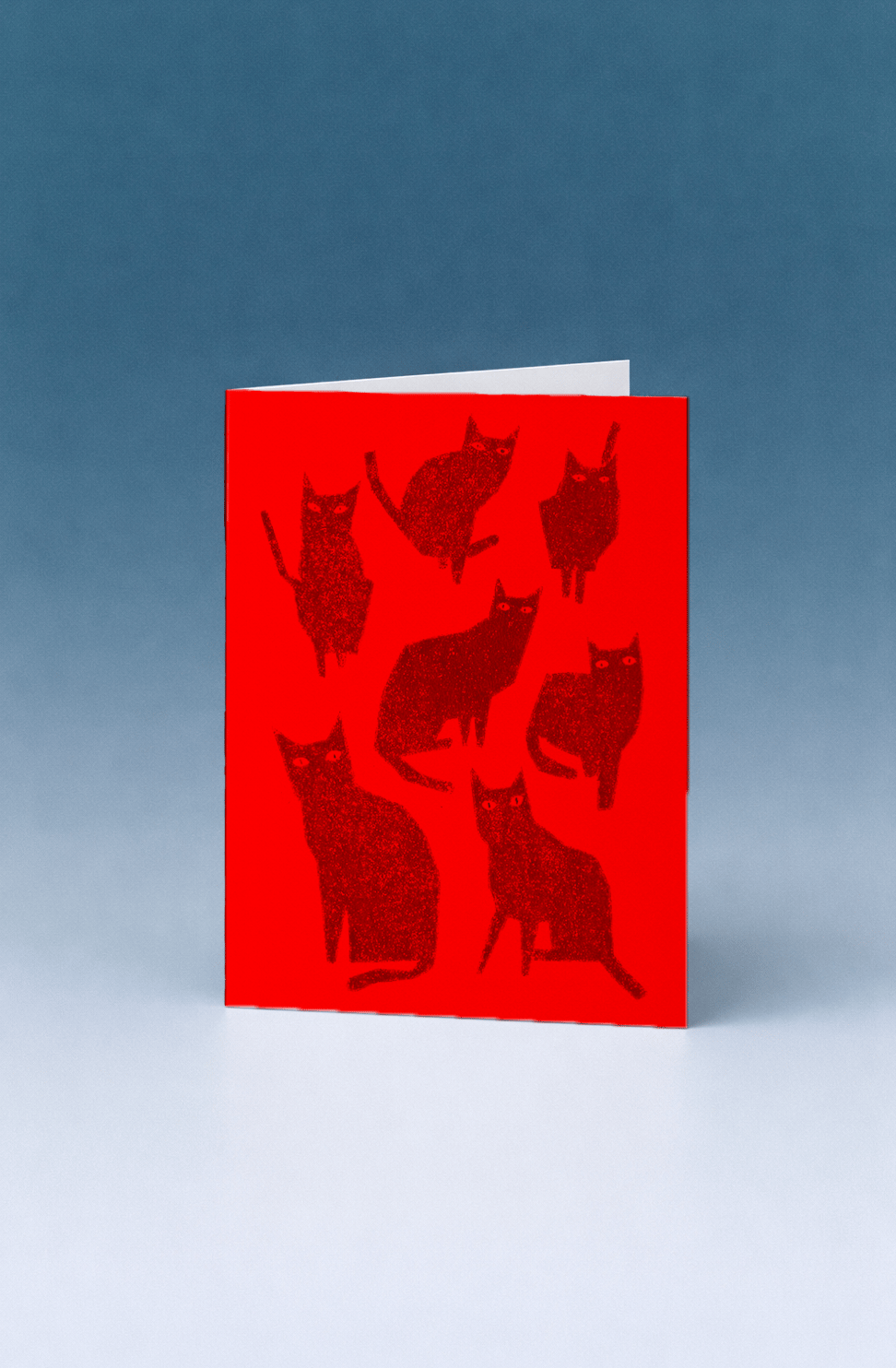 Mystical Black Cats Greetings mockup 5