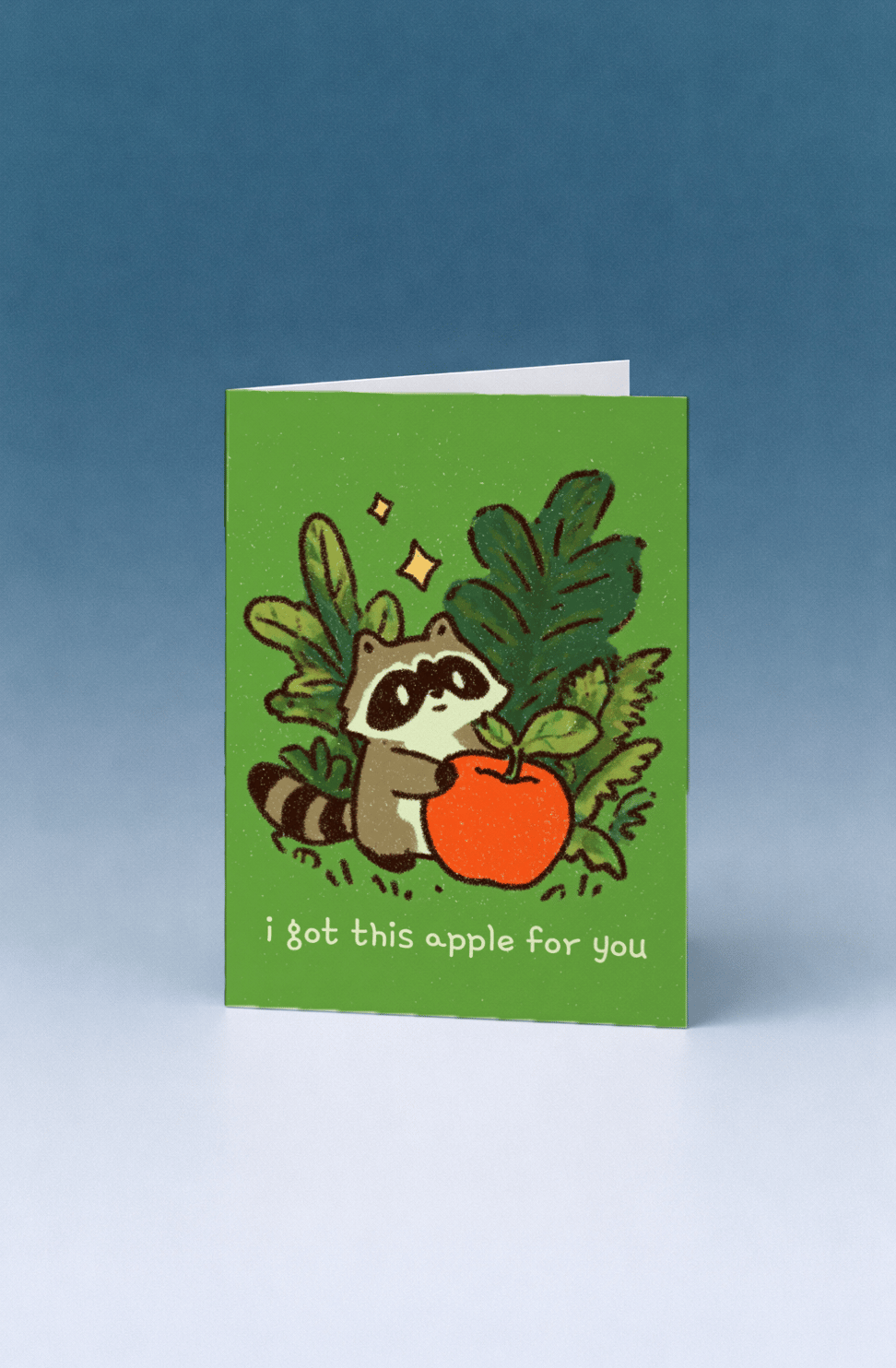 Adorable Raccoon Apple Love mockup 5