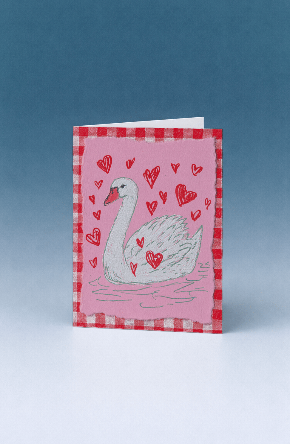Swan in Love Hearts Scene mockup 5