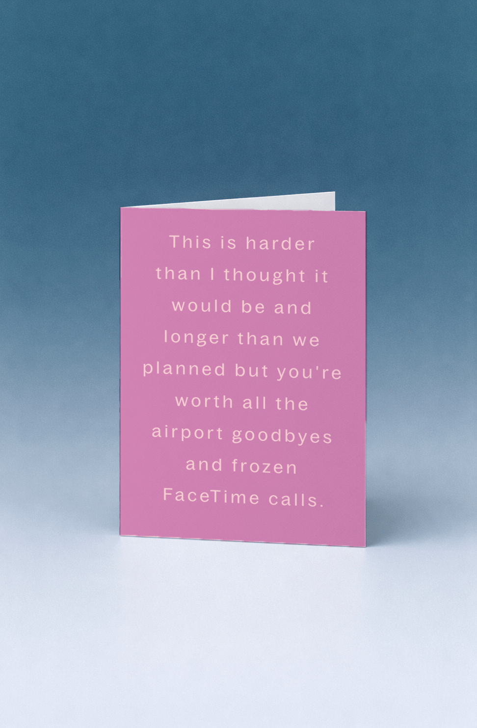 Worth the Distance Love Card mockup 5