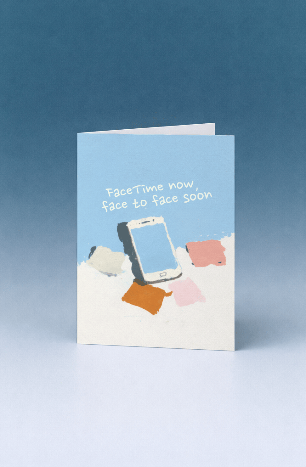 FaceTime Now Face to Face Soon Card mockup 5