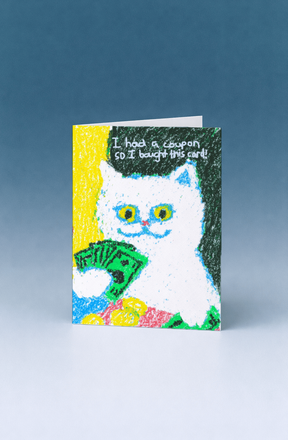 Coupon Cat Funny Card mockup 5