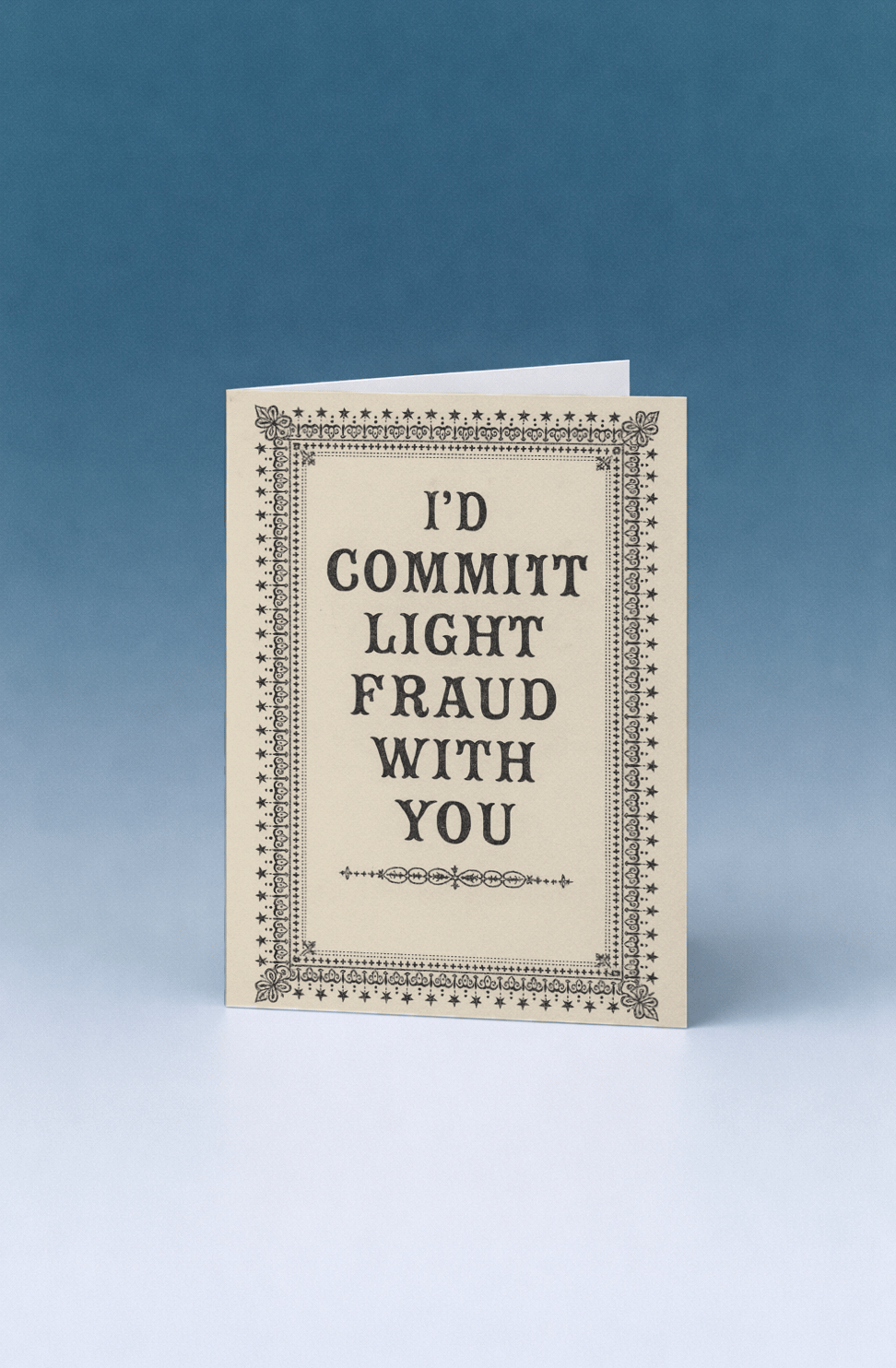 Light Fraud With You Card mockup 3