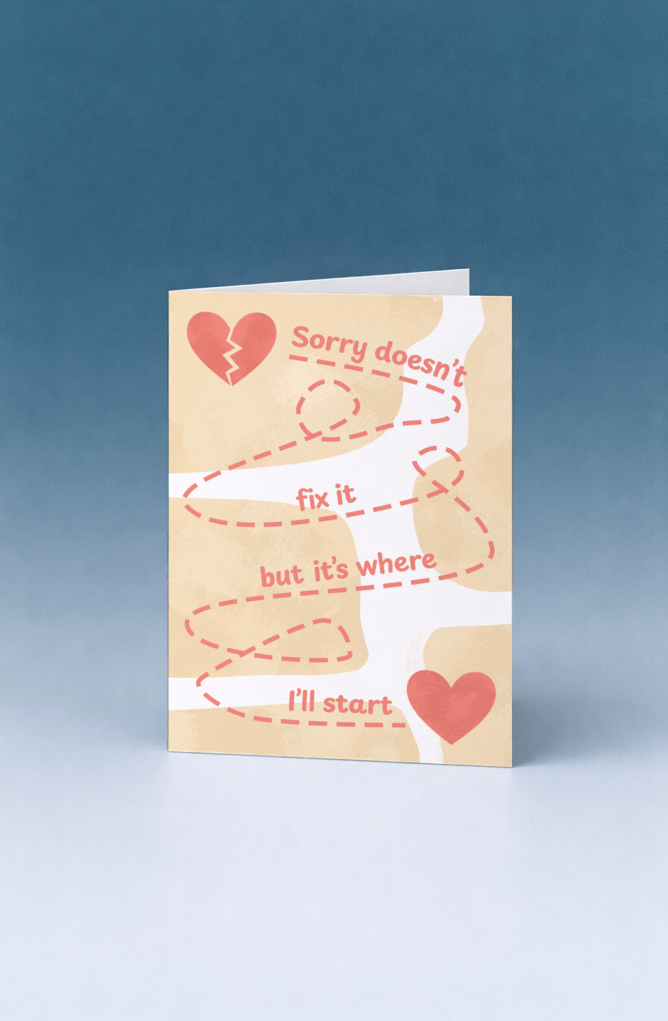 Sorry Is Just the Start Card mockup 5