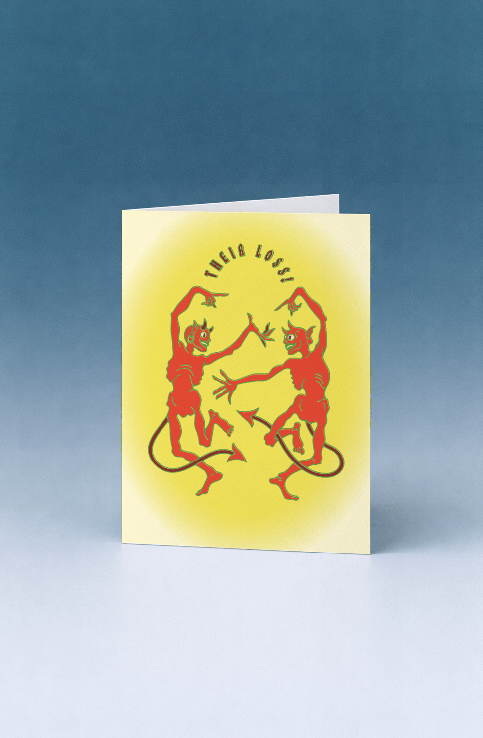 Their Loss Devil Dance Card mockup 5