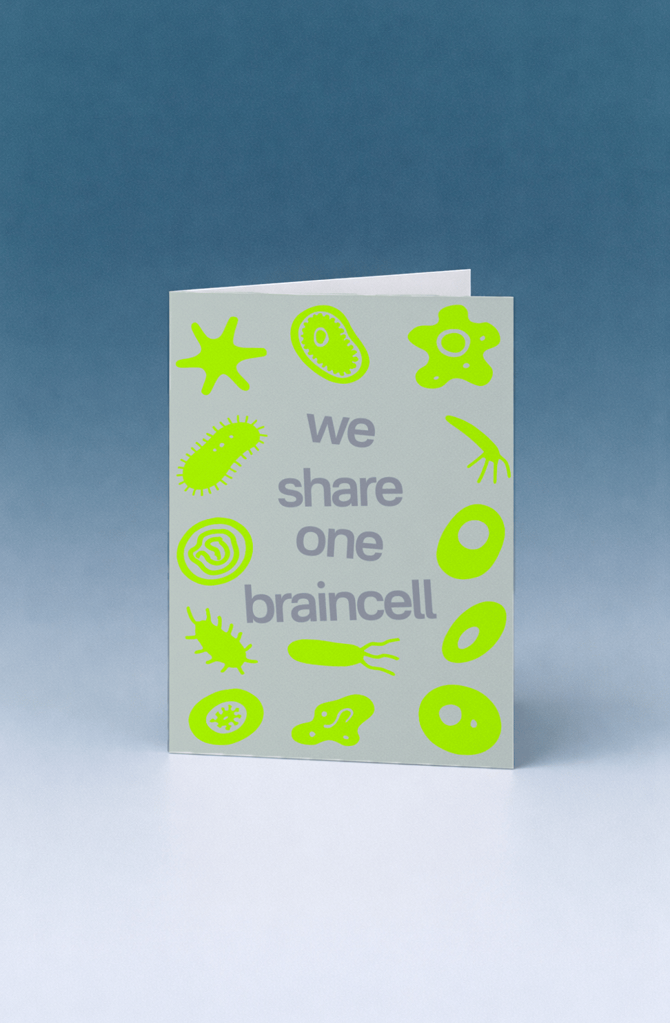We Share One Braincell Card mockup 4