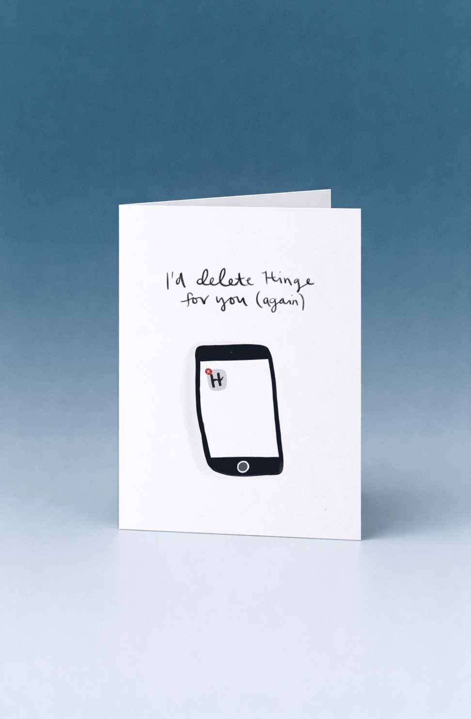 I'd Delete Hinge For You Again Card mockup 4