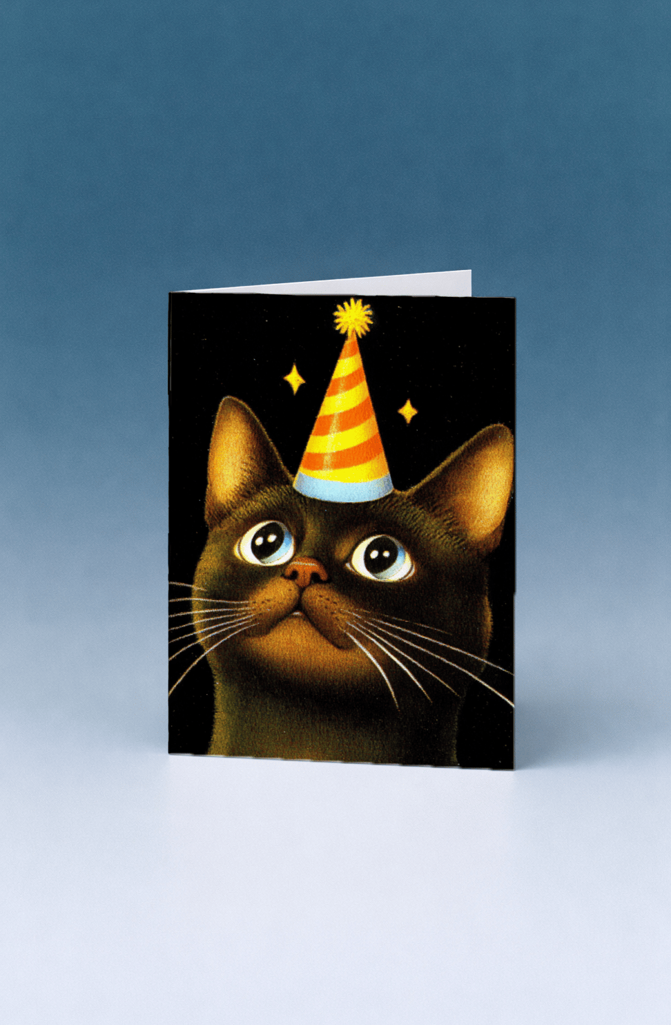 Party Hat Cat Birthday Card mockup 5