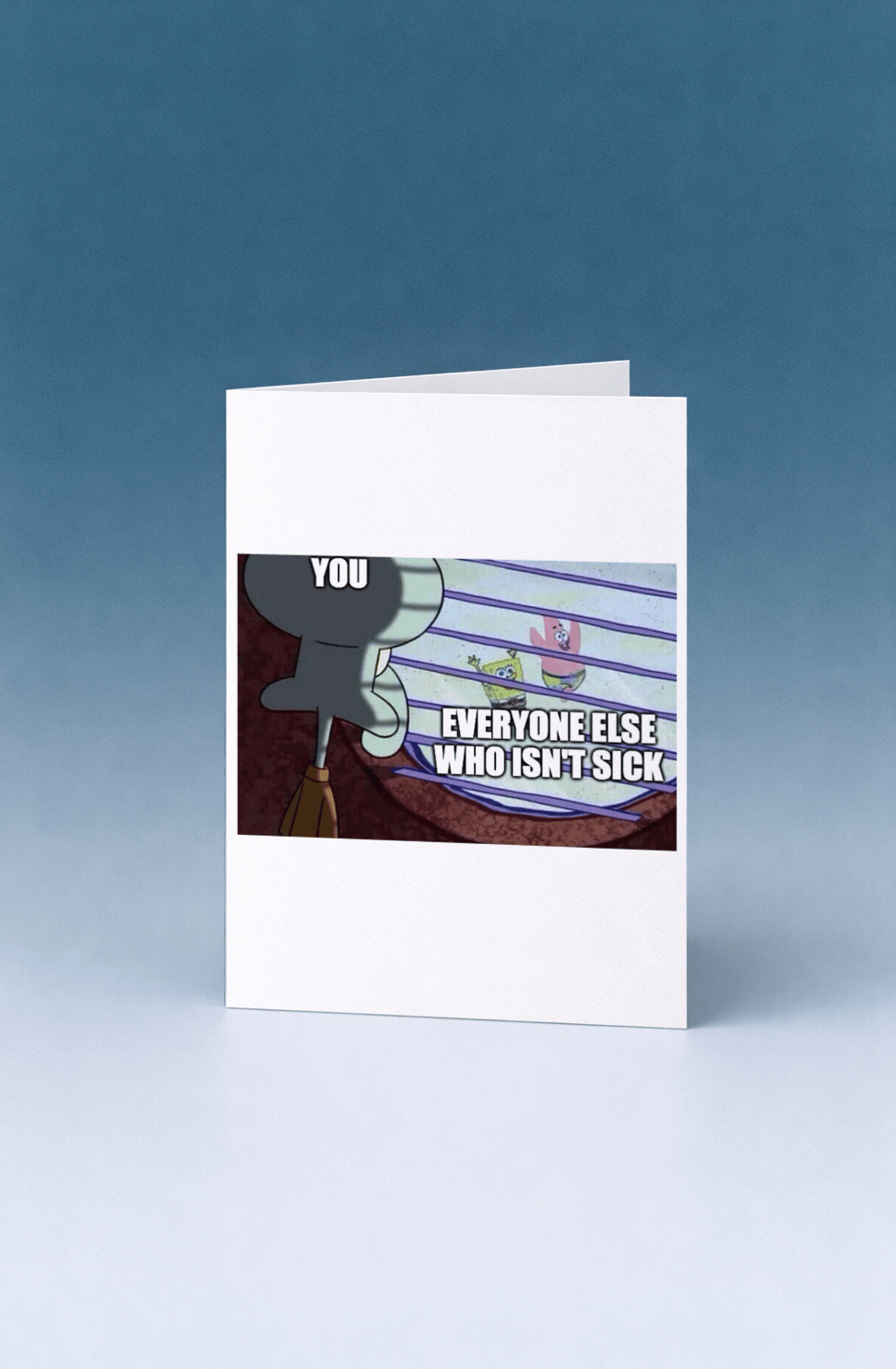 Sick Day Spongebob Window Card mockup 5