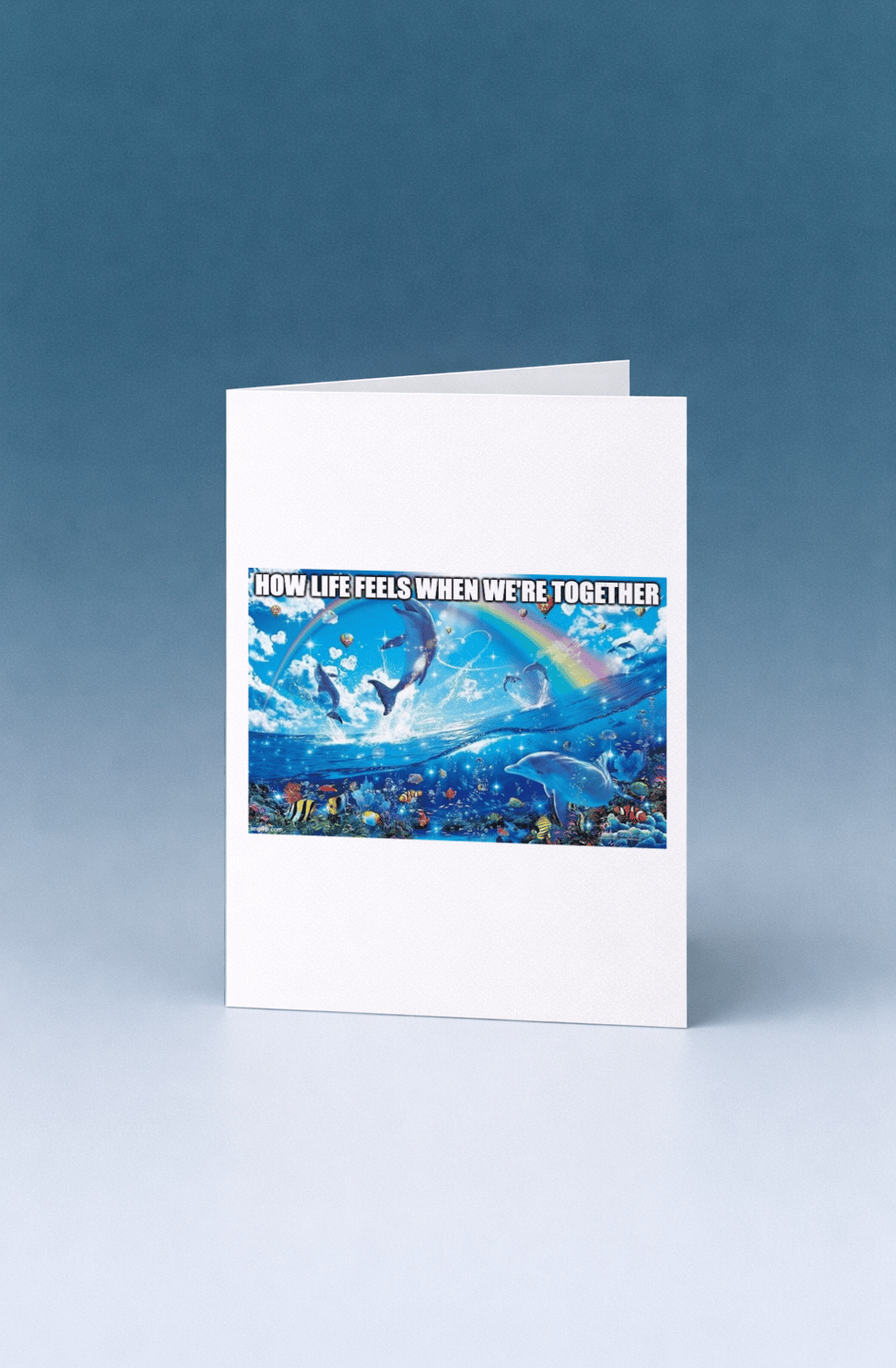 How Life Feels With You Card mockup 5