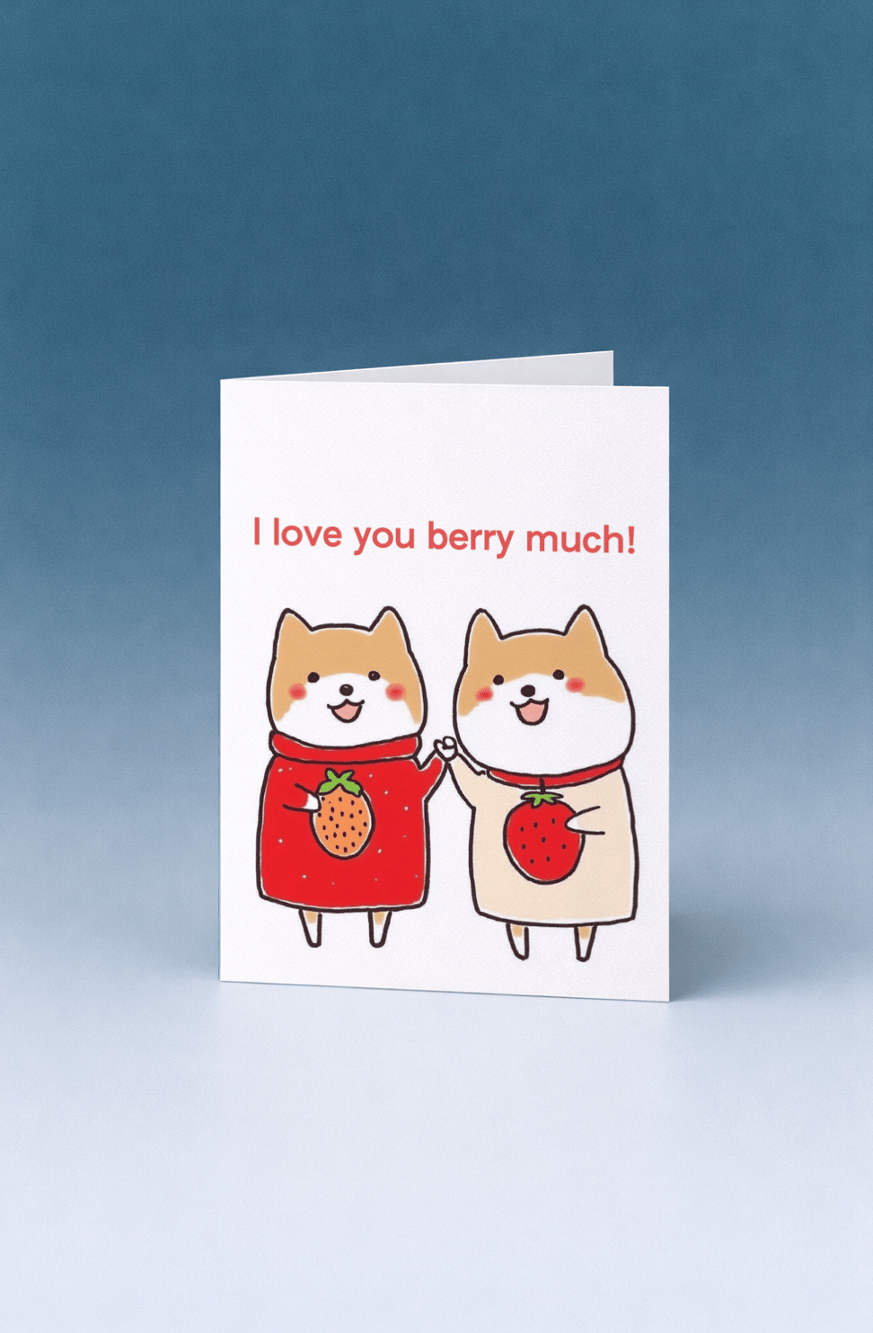 I Love You Berry Much Card mockup 4