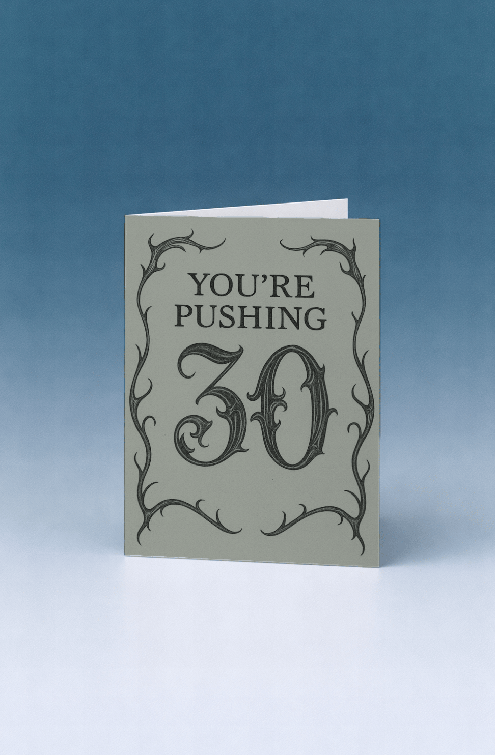 Pushing Thirty Birthday Card mockup 5
