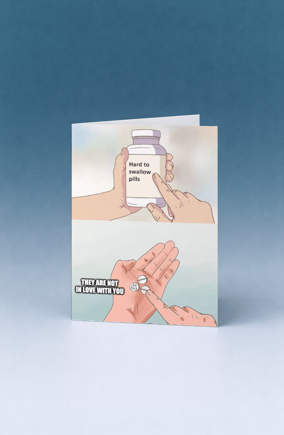 Hard to Swallow Love Truths Card mockup 5