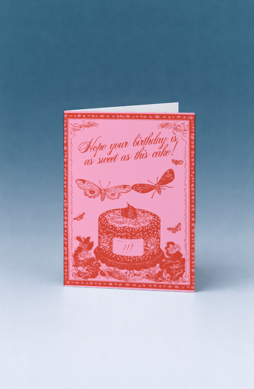 Sweet As This Cake Birthday Card mockup 5