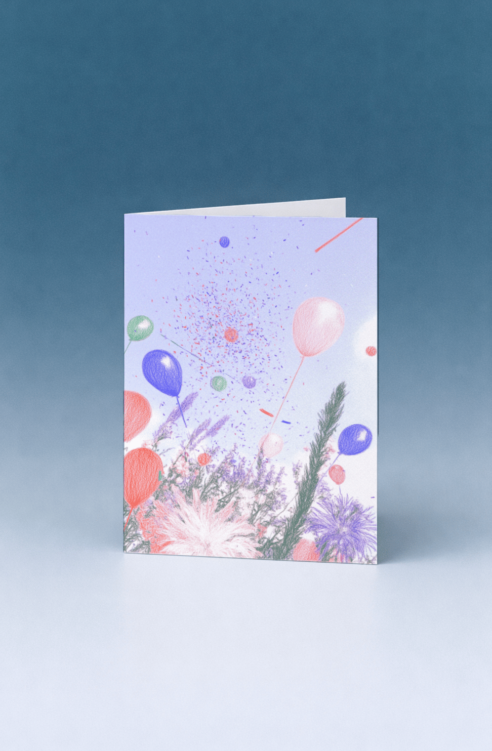 Balloon Bloom Graduation Card mockup 5