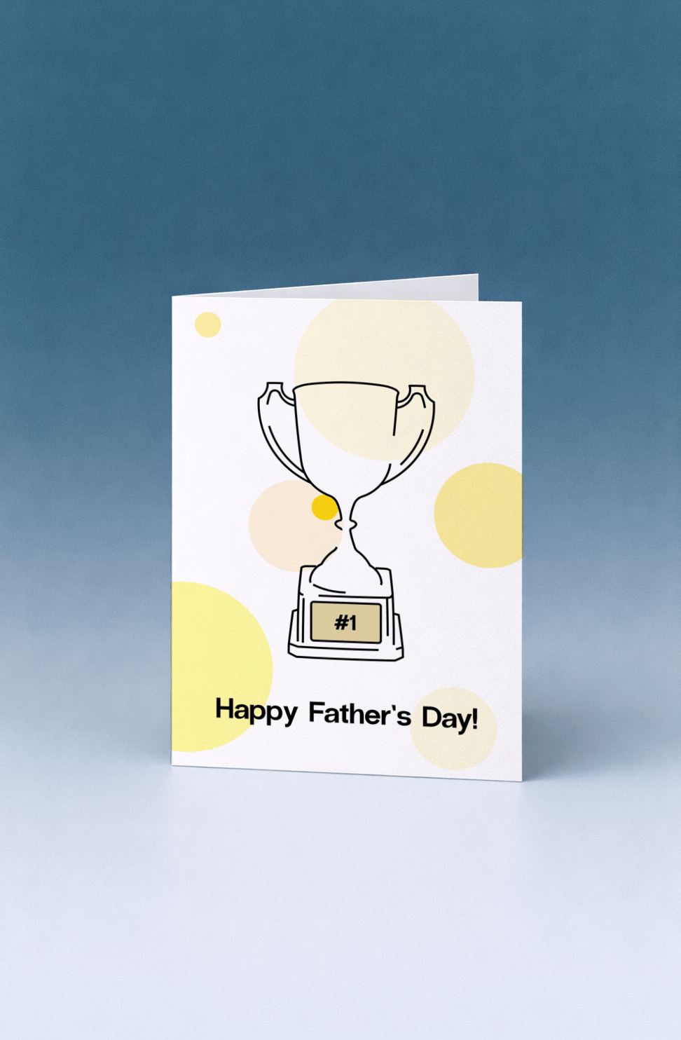 Number One Trophy Father's Day Card mockup 5
