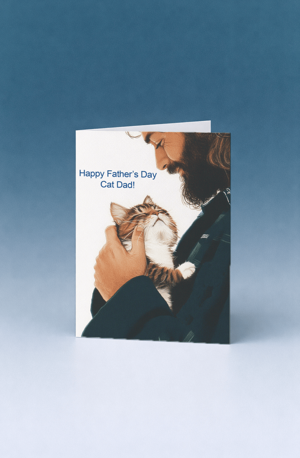 Happy Father's Day Cat Dad Card mockup 4