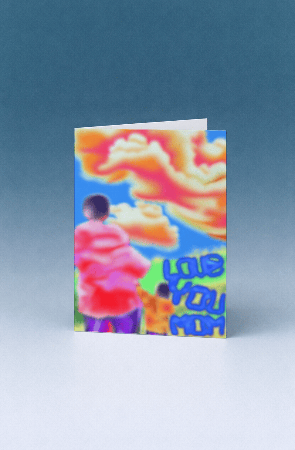 Love You Mom Cloud Card mockup 5