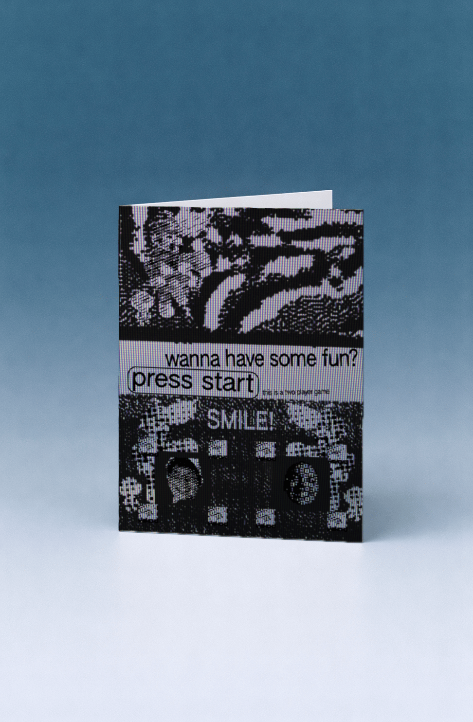 Wanna Have Some Fun? Press Start Card mockup 5