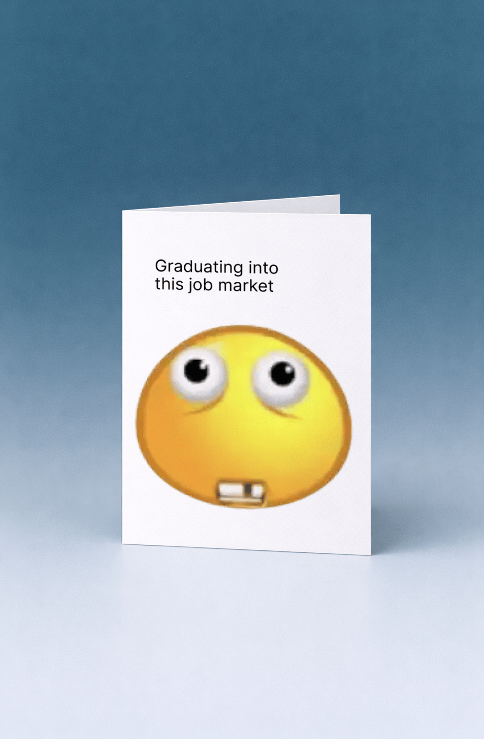 Job Market Emoji Graduation Card mockup 5
