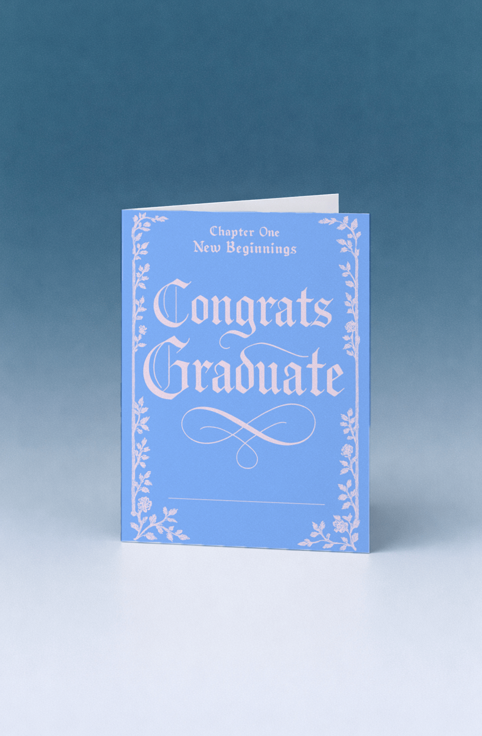 Chapter One New Beginnings Graduation Card mockup 5