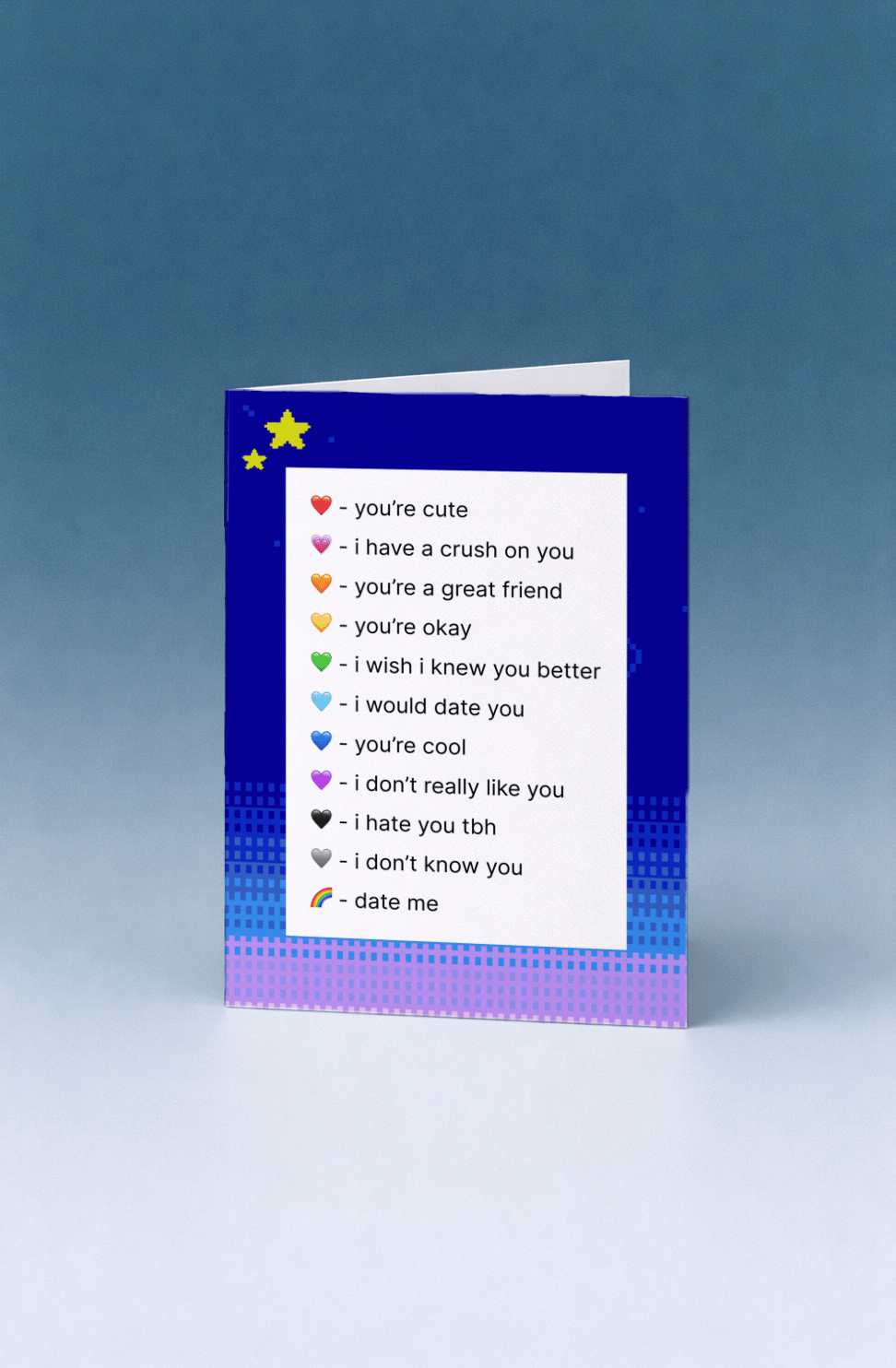 Color Code My Feelings Card mockup 5