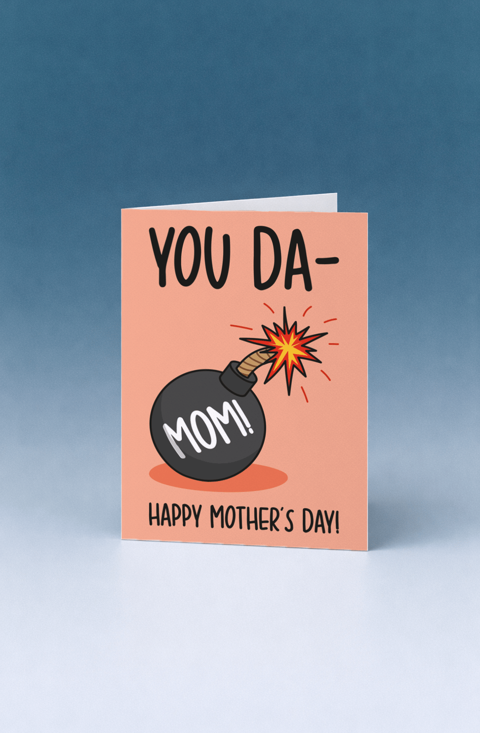 You Da Mom Bomb Card mockup 5
